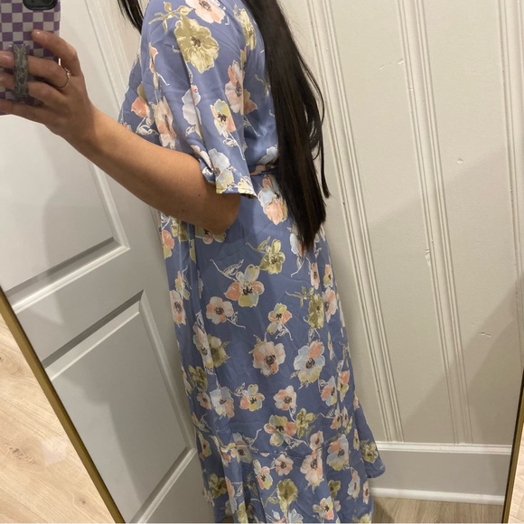 Modest light blue midi dress - Picture 4 of 4